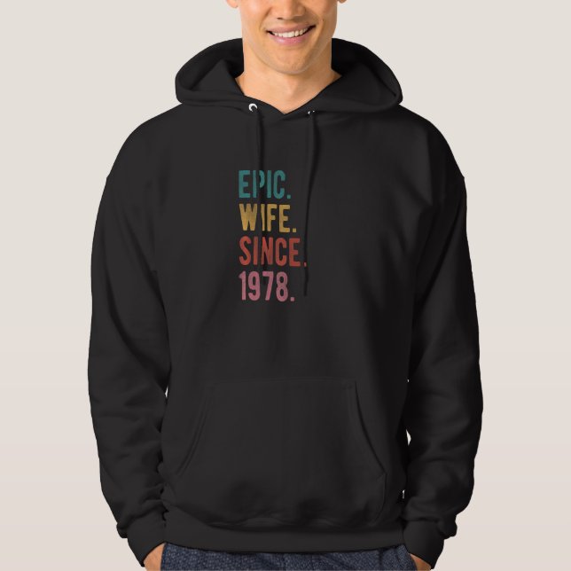 Moletom Esposa Epic Desde 1978 44 De Casamento De Aniversá (Frente)