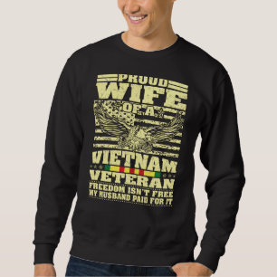Moletom Esposa Orgulhosa Do Veterano Do Vietnã - Liberdade