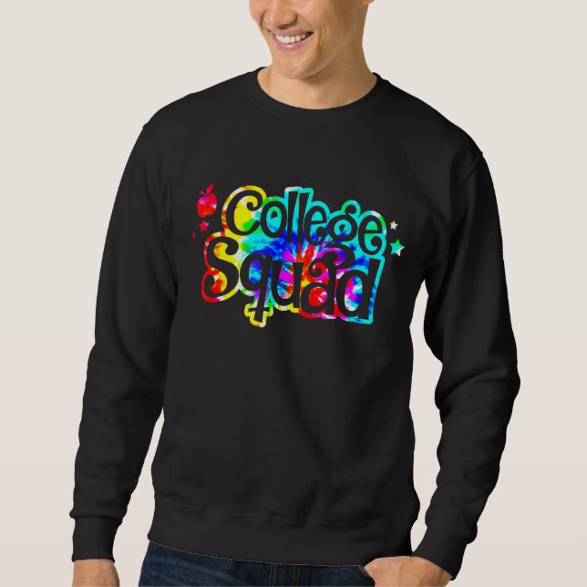 Moletom Esquadrão De Colégio Tie Dye De Volta Para Profess (Frente)
