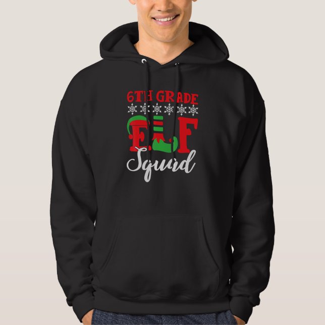Moletom Esquadrão ELF da 6ª série do Natal Presente de Nat (Frente)