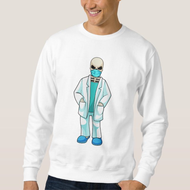 Moletom Esqueleto como Médico com Máscara (Frente)