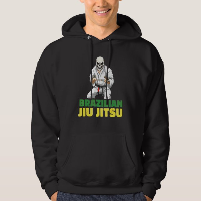 Moletom Esqueleto de Jiu Jitsu Brasileiro e Grappling (Frente)