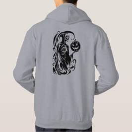 Moletom Esqueleto do Halloween abstrato no Hoodie traseiro