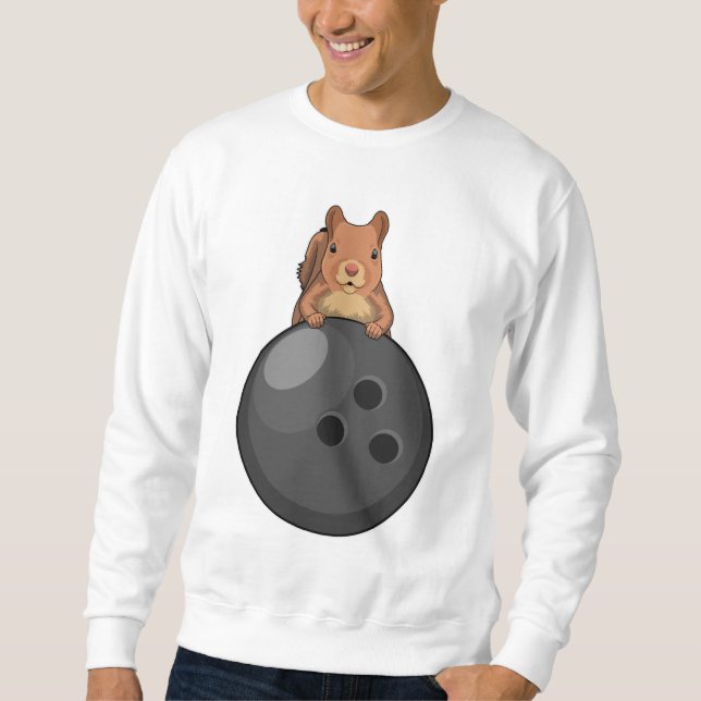 Moletom Esquilo em Boliches com Bola de boliche (Frente)