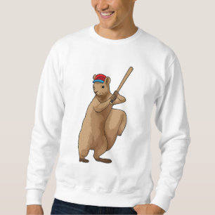 Moletom Esquilo no Baseball com bastão de Baseball