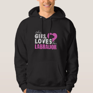 Moletom Essa garota ama seu labrador, capuz
