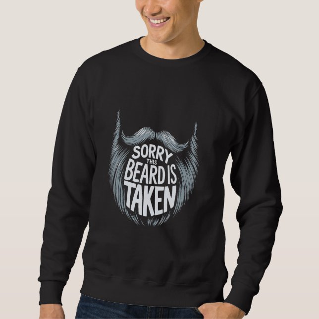 Moletom Esta Barba Está Ocupada - Barba Engraçada do Dia d (Frente)