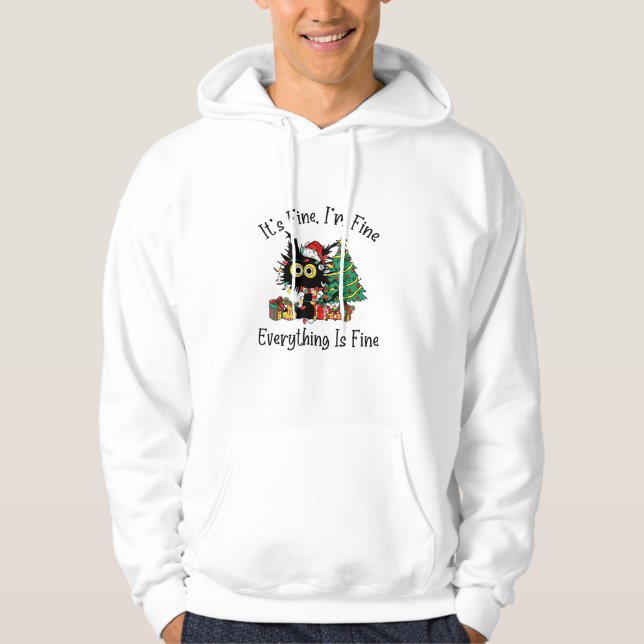 Moletom Está bem, estou bem. Está tudo bem, Fu Natal (Frente)