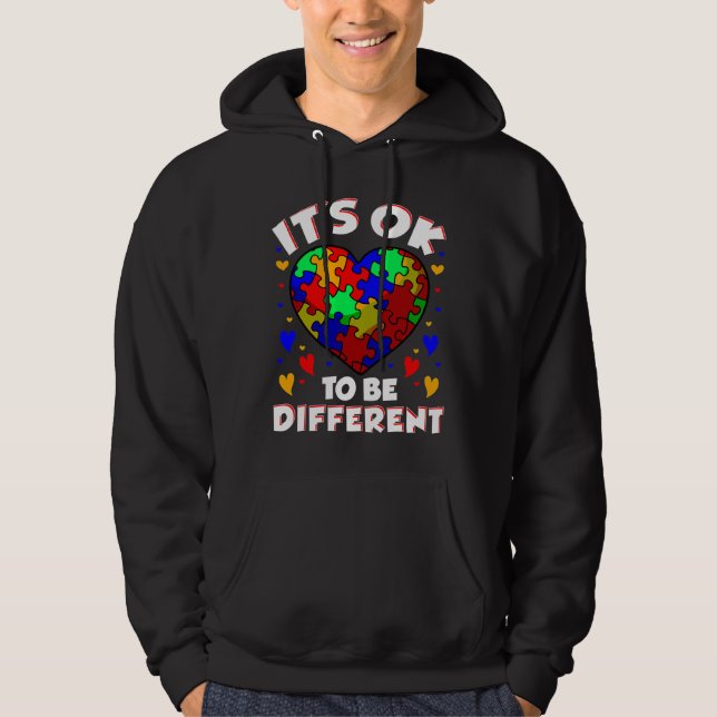 Moletom Está Certo Ser Diferente Do Coração Da Consciência (Frente)