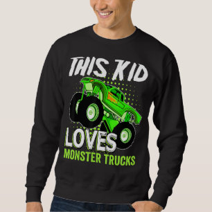 Moletom Esta Criança Adora Monster Trucks Garota Correspon