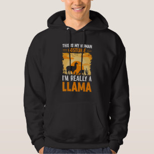 Moletom Esta É A Minha Costuma Humana, Na Verdade Sou Llam