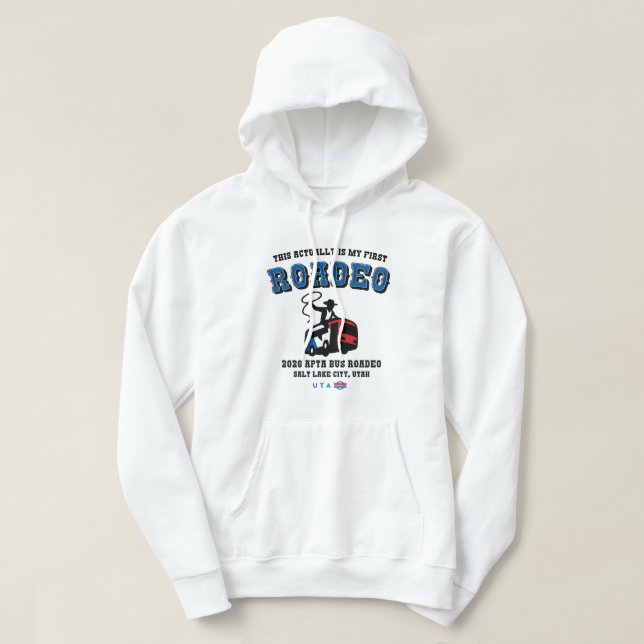 Moletom Esta É Na Verdade Minha Primeira Roadeo Sweatshirt (Frente do Design)