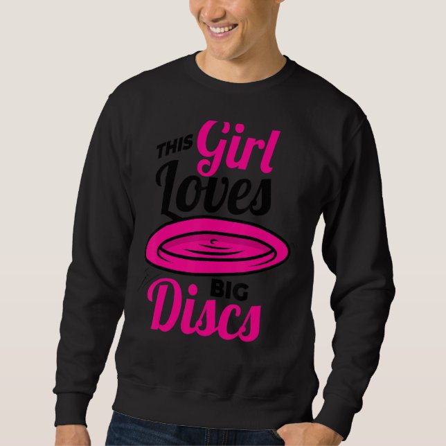 Moletom Esta Menina Adora Grandes Discos Frisbee Para Disc (Frente)