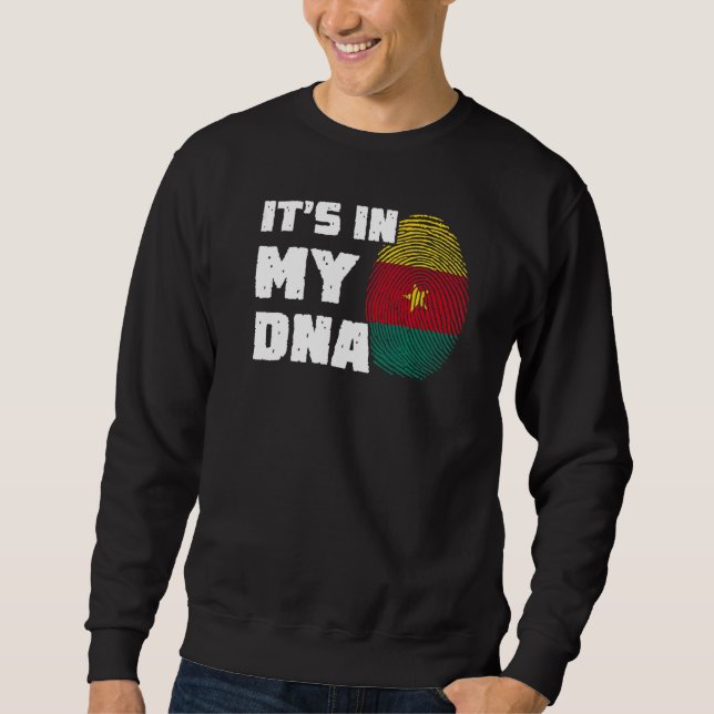 Moletom Está no meu DNA impressão digital da bandeira dos  (Frente)