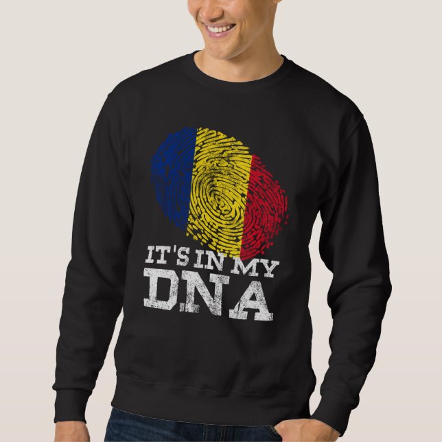 Moletom Está no meu DNA, presentes romenos americanos Lega (Frente)