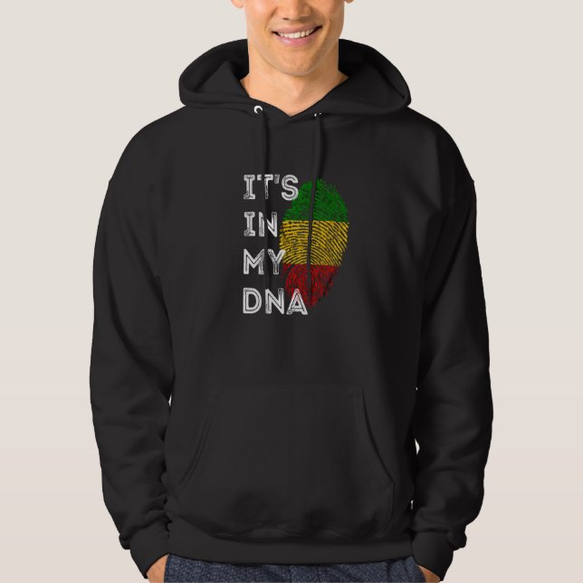 Moletom Está no meu DNA Rasta Reggae Roota Orgulho jamaica (Frente)