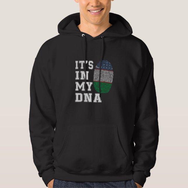 Moletom Está no meu DNA Usbeque Ortod Bandeira Usbequistão (Frente)