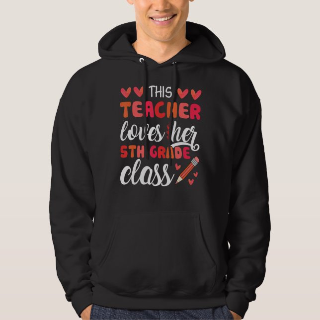 Moletom Esta Professora Adora A Escola De 5 Classe Vale (Frente)