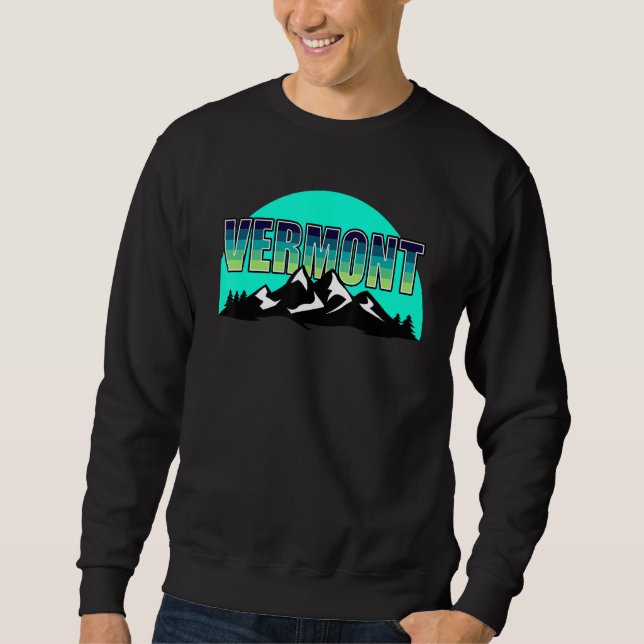 Moletom Estado Americano Vermont, Sun Moon Mountain Nature (Frente)