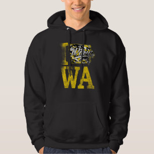 Moletom Estado de Iowa Trendy Wave Iowans Yellow Bl