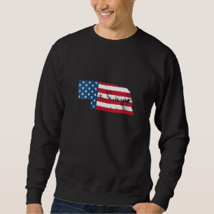 Moletom Estado do Patriótico dos EUA Bandeira para Homens 