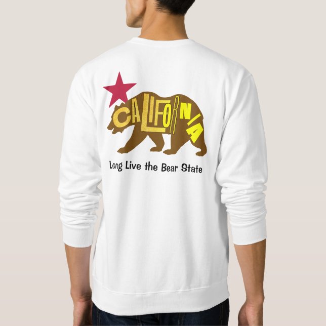 Moletom Estado Personalizável do Urso da Califórnia (Verso)