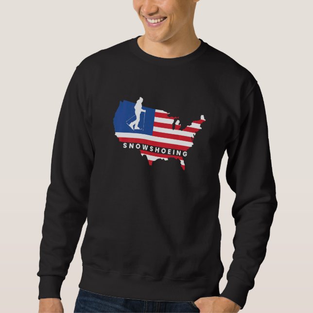 Moletom Estados Unidos Flag America Snowshoer Snowshoer Sn (Frente)