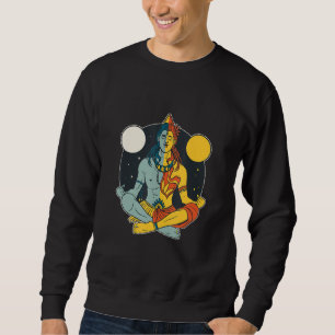 Moletom Estátua do Senhor Hindu Shiva Figura de Meditação