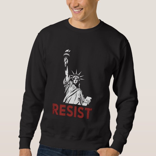Moletom Estátua Retro Resistente do Ativismo da Liberdade  (Frente)