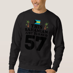 Moletom Este Bahamian acabou de virar 57 Bahamas 57º anive