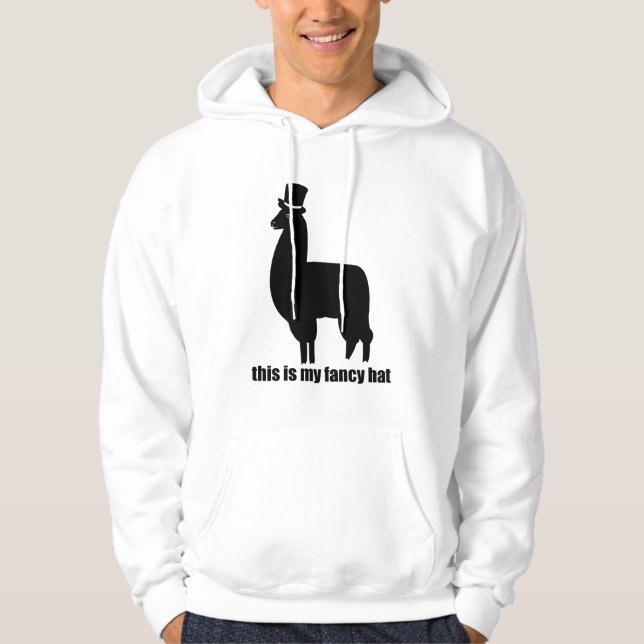 Moletom Este é meu Hoodie extravagante do lama do chapéu (Frente)