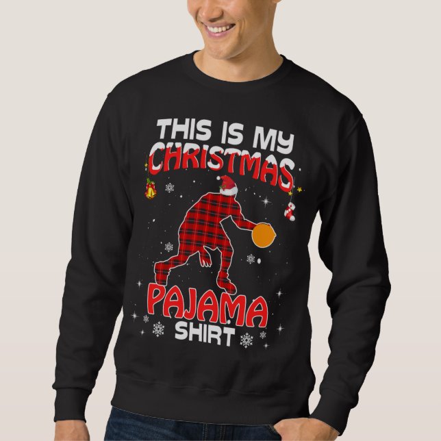 Moletom Este É Meu Natal Pajama Red Xadrez Basball Xm (Frente)