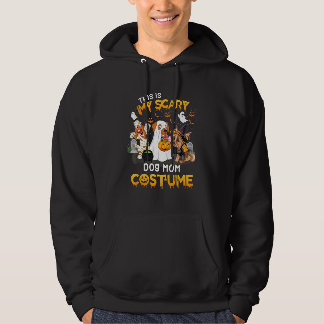 Moletom Este É Meu Traje de Mãe de Cachorro Assustadora (Frente)