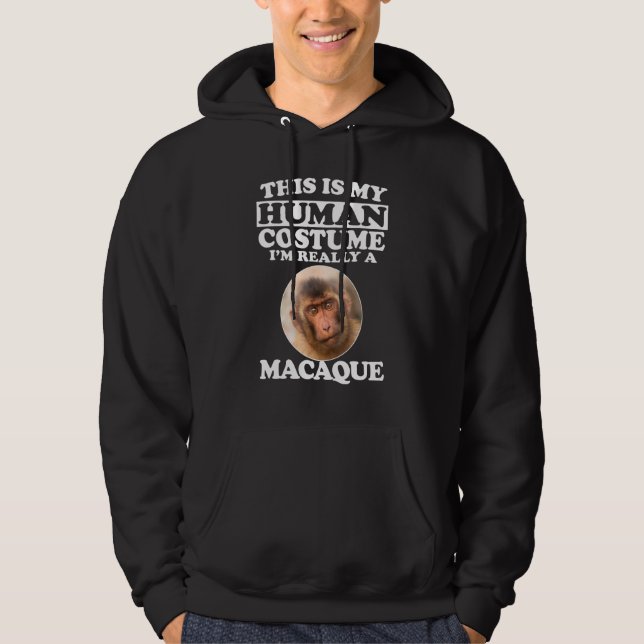 Moletom Este É O Meu Costume Humano, Sou Realmente Um Mong (Frente)