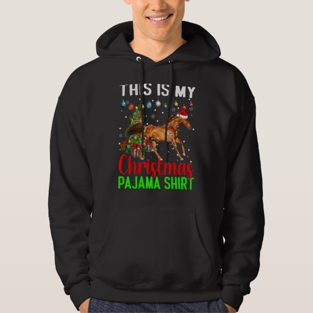 Moletom Este É O Meu Feriado Horso De Natal Pajama (Frente)
