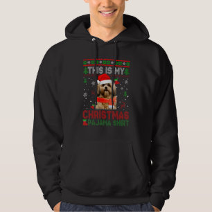 Moletom Este é o meu pijama feio de Natal do cão Shih Tzu