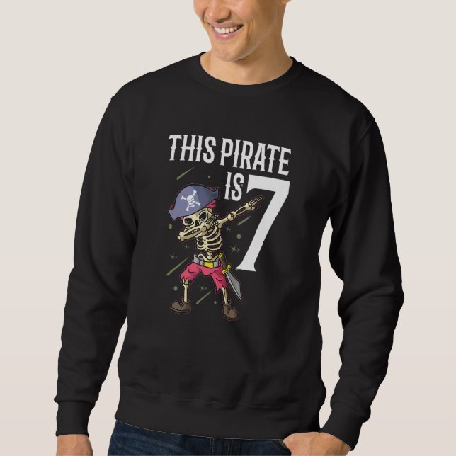 Moletom Este Pirata Tem 7 Pirata Dabbing 7º Aniversário Me (Frente)