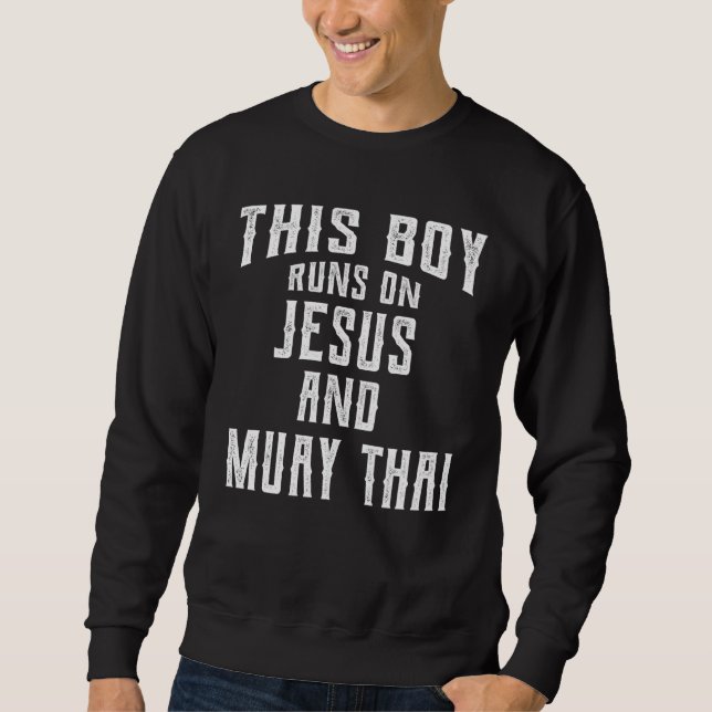 Moletom Este Rapaz Funciona Com Jesus E Muay Thai Christia (Frente)