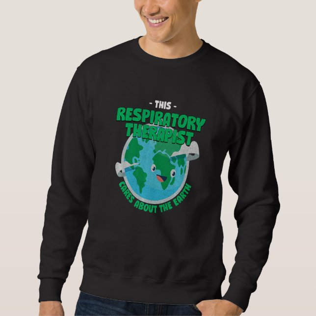 Moletom Este Terapeuta Respiratório Cuida do Planeta   (Frente)
