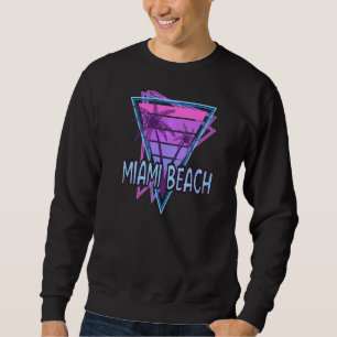 Moletom Estética de Vaporwave em Miami Beach
