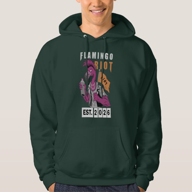 Moletom Estética Urbana de Design Flamingo Riot (Frente)