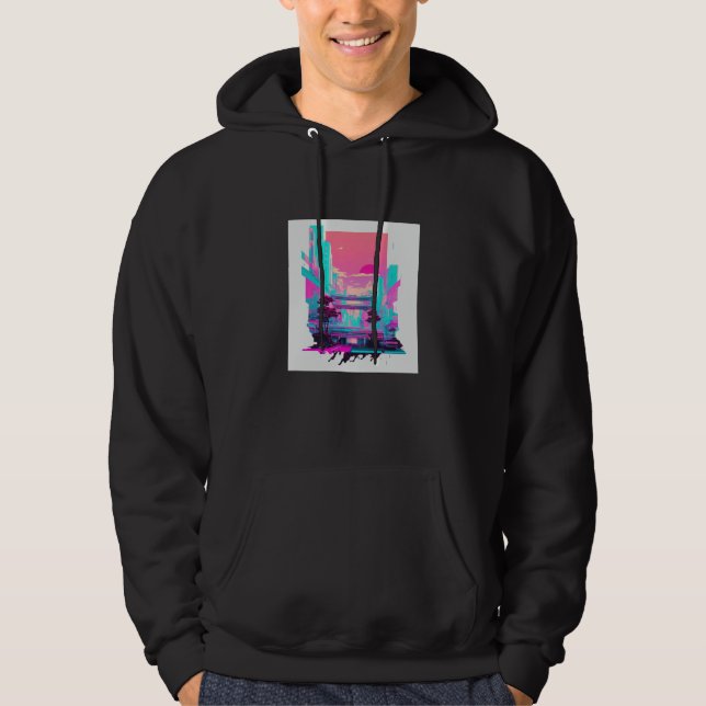 Moletom Estética Vaperwave Glitch Retrowave Synthwave 11 (Frente)