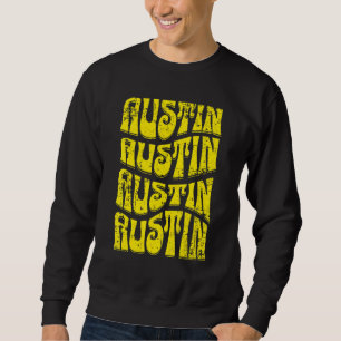 Moletom Estilo Austin Texas Retro 60s 70s com dificuldades