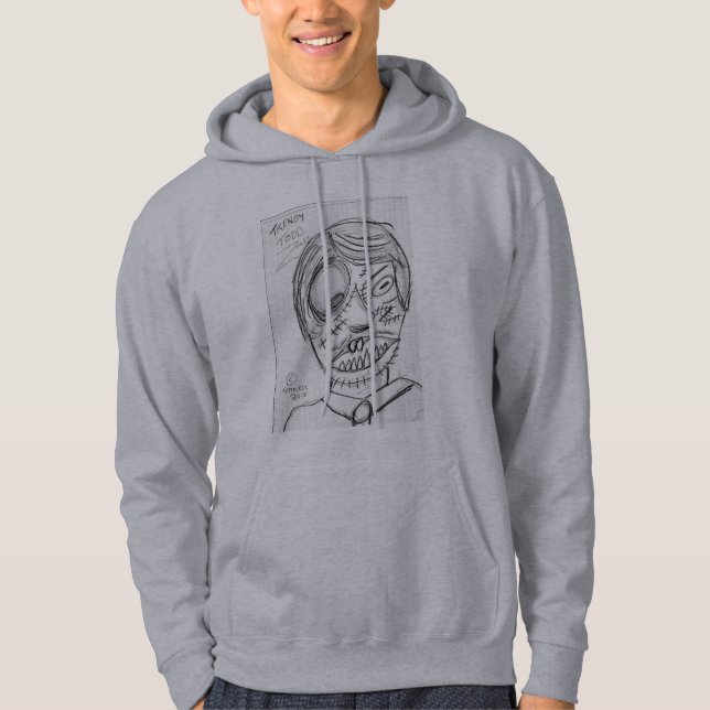 MOLETOM ESTILO DE DESIGN ZOMBIE HOODIE PARA HOMENS (Frente)