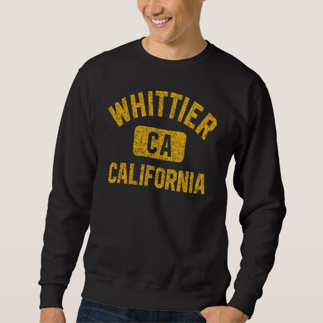 Moletom Estilo de Gym Whittier Ca California Distante Ambe (Frente)