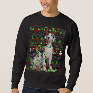 Moletom Estilo de Sweater Feio Xmas Luz Grande Cachorro Da