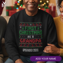 Estilo de Tricô Nórdico PRIMEIRO NATAL COMO AVÔ