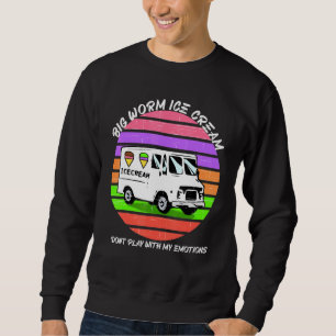 Moletom Estilo de Vintage do Sorvete Big Worm - Letra Suns