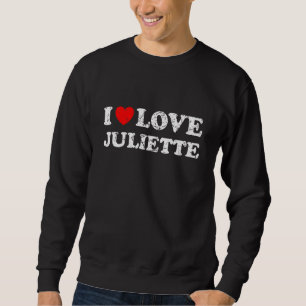 Moletom Estilo Desgastado Grunge Angustiado Eu Amo Juliett
