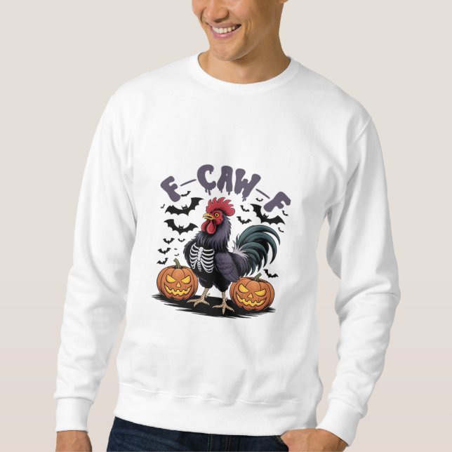 Moletom Estilo engraçado gótico de corvo humor F Caw F (Frente)